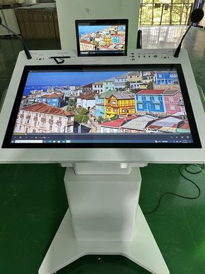 Smart màn hình kép AIO hội nghị sàn 32 "cửa sổ tương tác PCAP cộng với 10" màn hình LCD màn hình màn hình bàn
